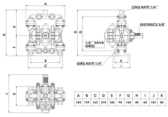VP02 plastic body dimensional drawing