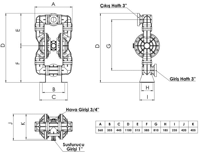 VP30 plastic body dimensional drawing